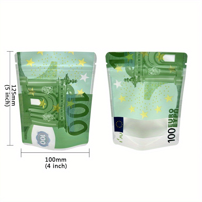 Dollar Sign Pattern Mylar Bags 3.5 Zip Lock Packaging Bag : - Temu