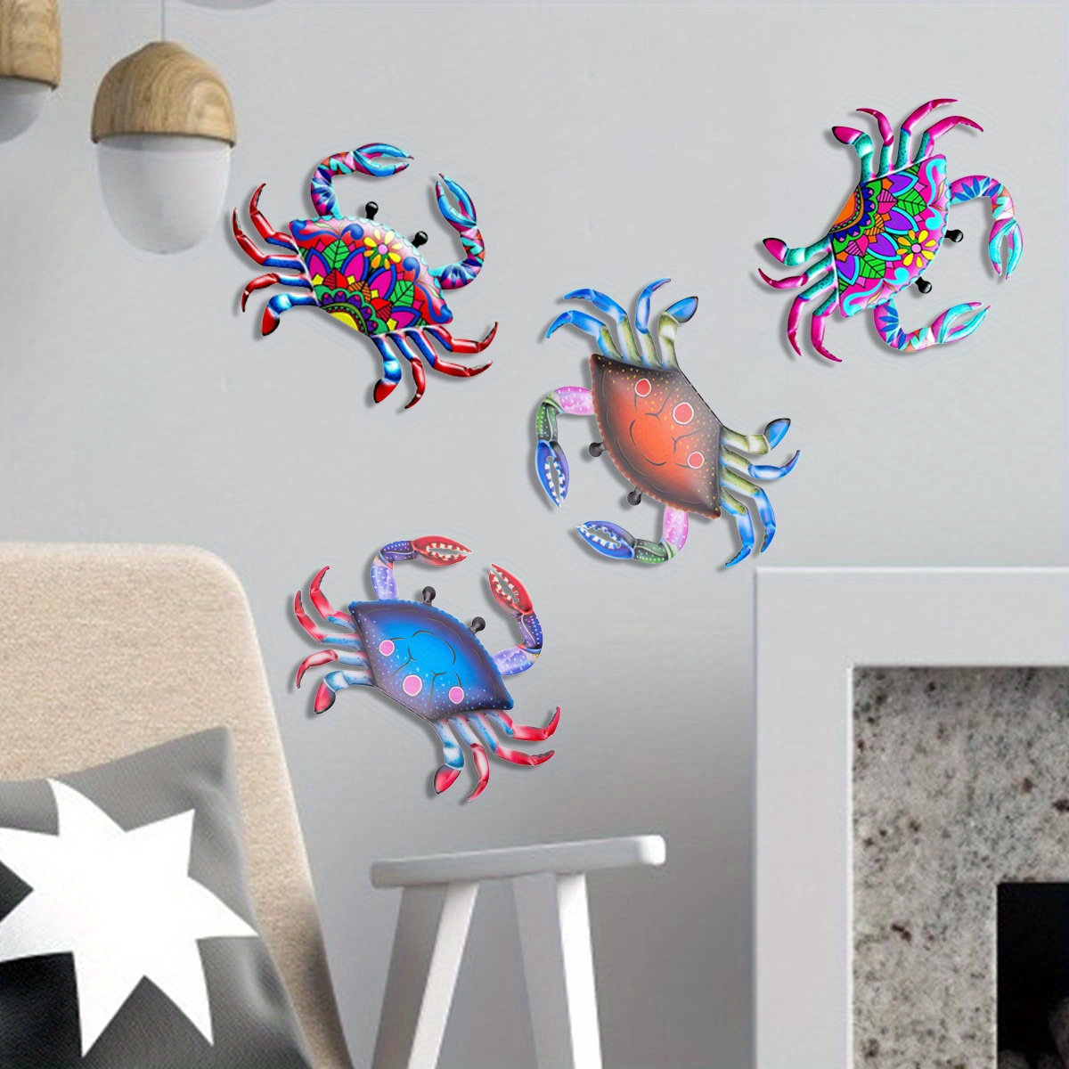 Add A Nautical Touch Home Stylish Crab Iron Wall Decor Temu