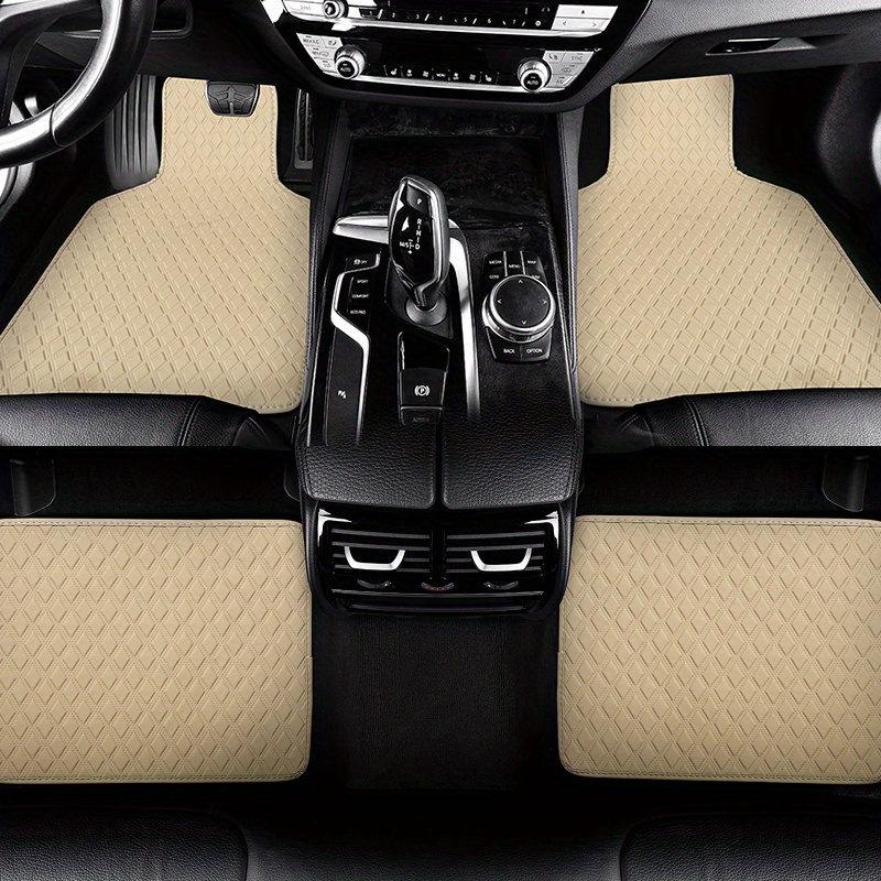  PIC AUTO Alfombrillas de coche con almohadilla de talón de  fibra de carbono negra, alfombrillas delanteras y traseras de ajuste  universal para SUV, sedanes, camionetas (4 piezas) : Automotriz