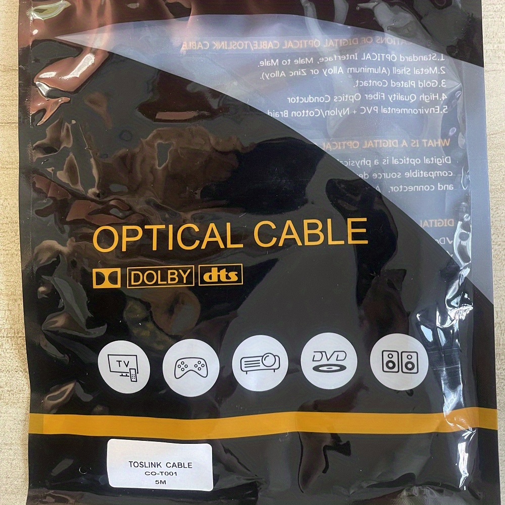Cable Toslink Audio Digital Fibra Optica 1m de Macho para DVD HDTV Blu –  OcioDual
