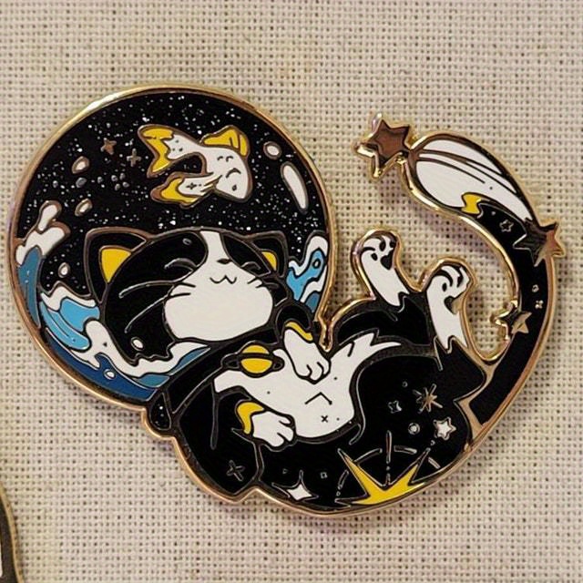Adorable Enamel Cat Pins For Hats Clothes And Backpacks - Temu