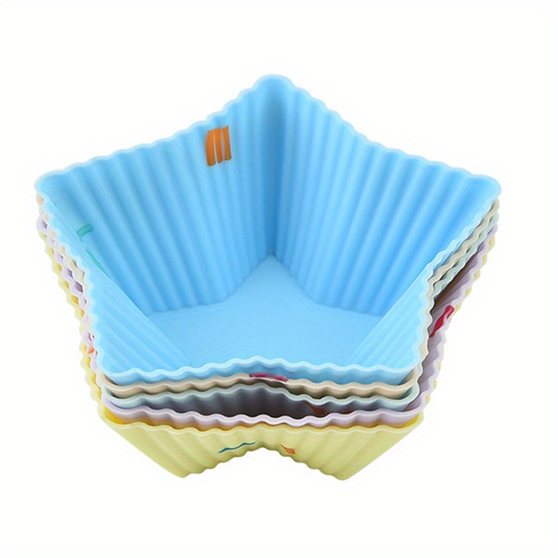 Silicone Muffin Cups Fluted Tube Cake Cups Reusable Cupcake - Temu