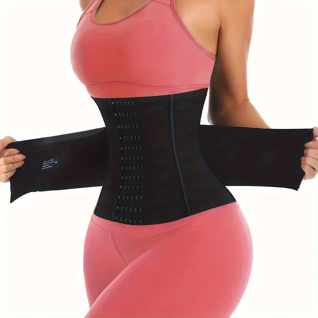 Body Shaping Belly Belt Solid Color Sports Waist Cinchers - Temu