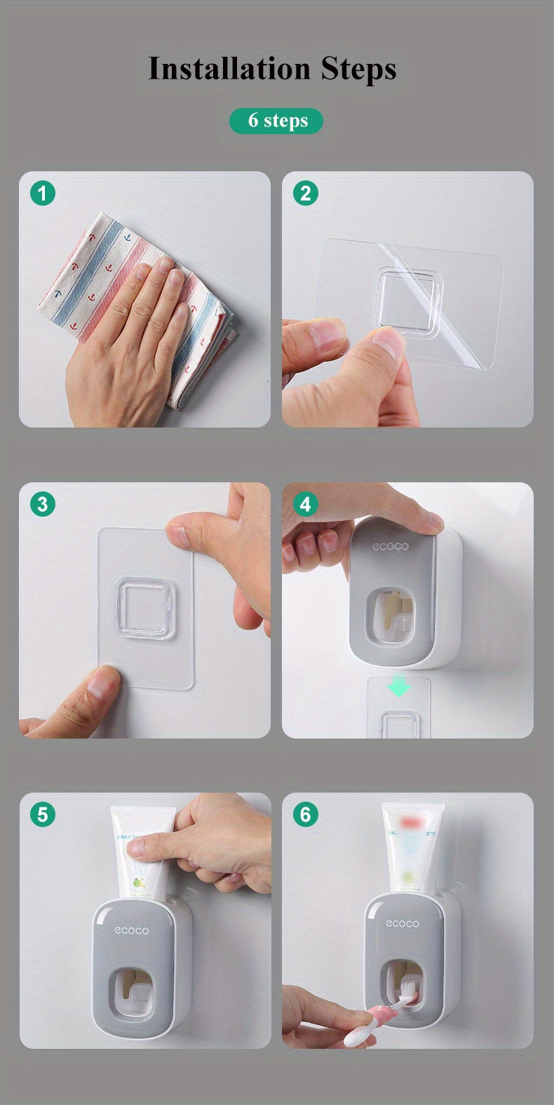 Bathroom Accessories Set Automatic Toothpaste Dispenser Temu