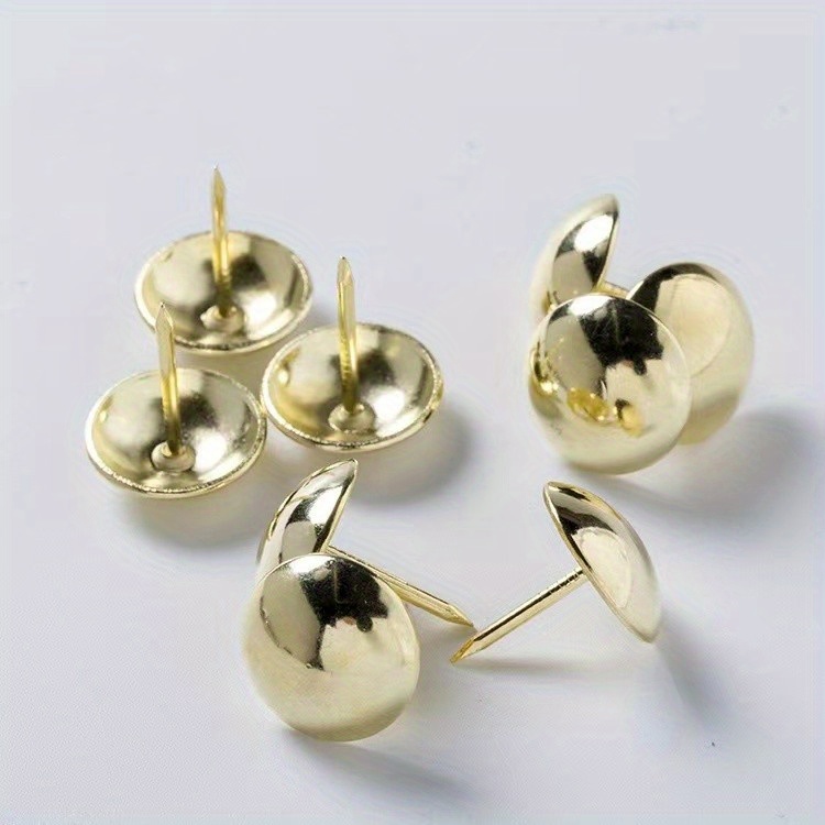 Golden Thumb Tacks With Round Great For Bulletin Boards - Temu