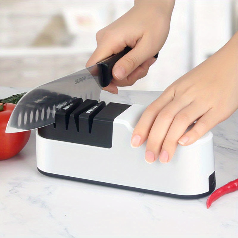 Electric Knife Sharpener Automatic Cut Sharpeners Household Wireless  Electric Fast Sharpener Kitchen Tools Grinder