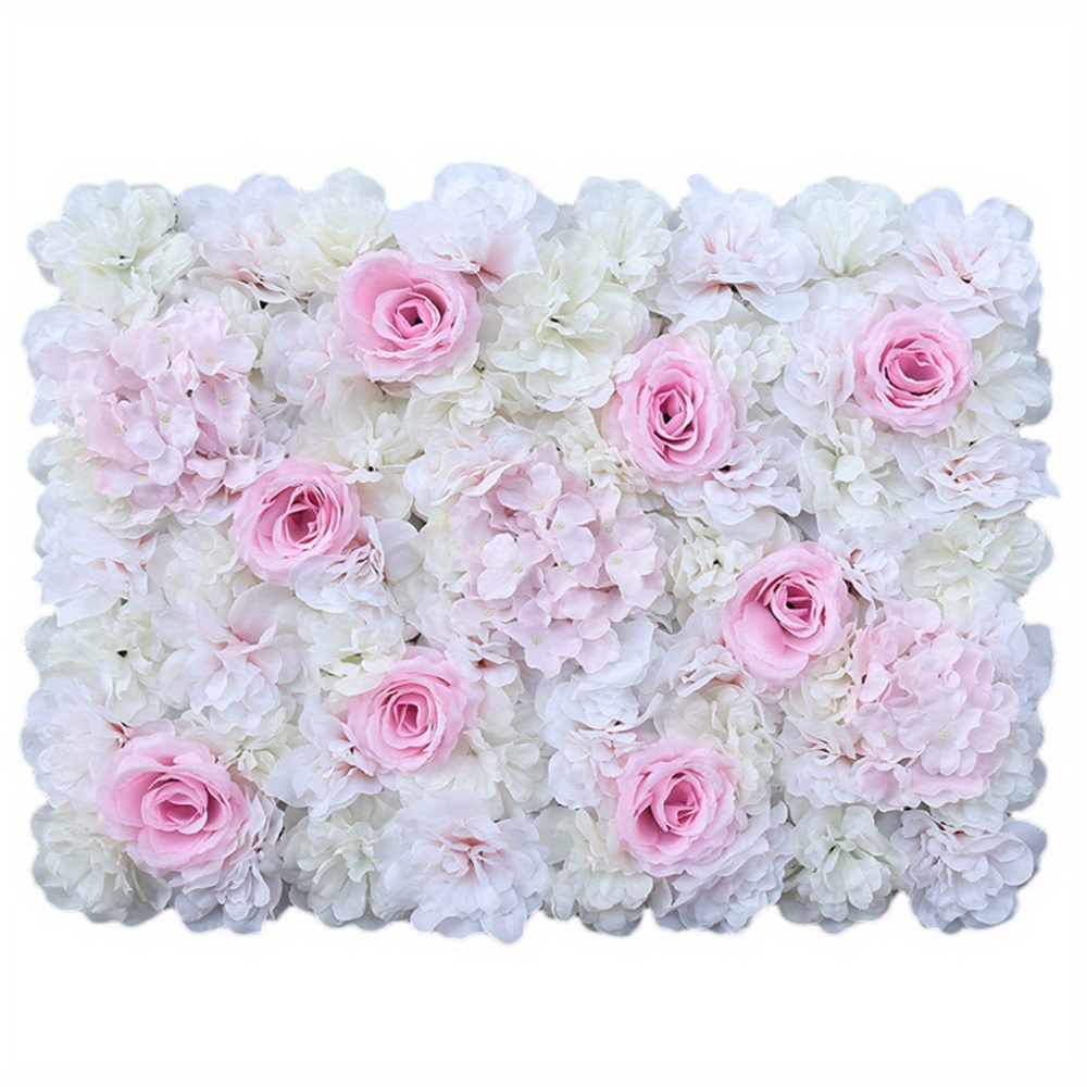 1pc Artificial Flower Wall Panels Flower Wall Mat Silk Rose Flower Wall Decor 3d Flower Wall