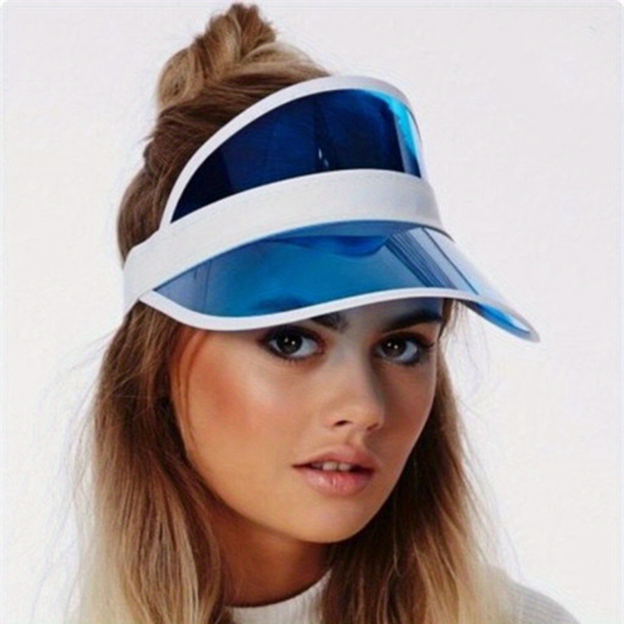 Candy PVC Visor Hat UV Protection Lightweight Sun Hat for Women