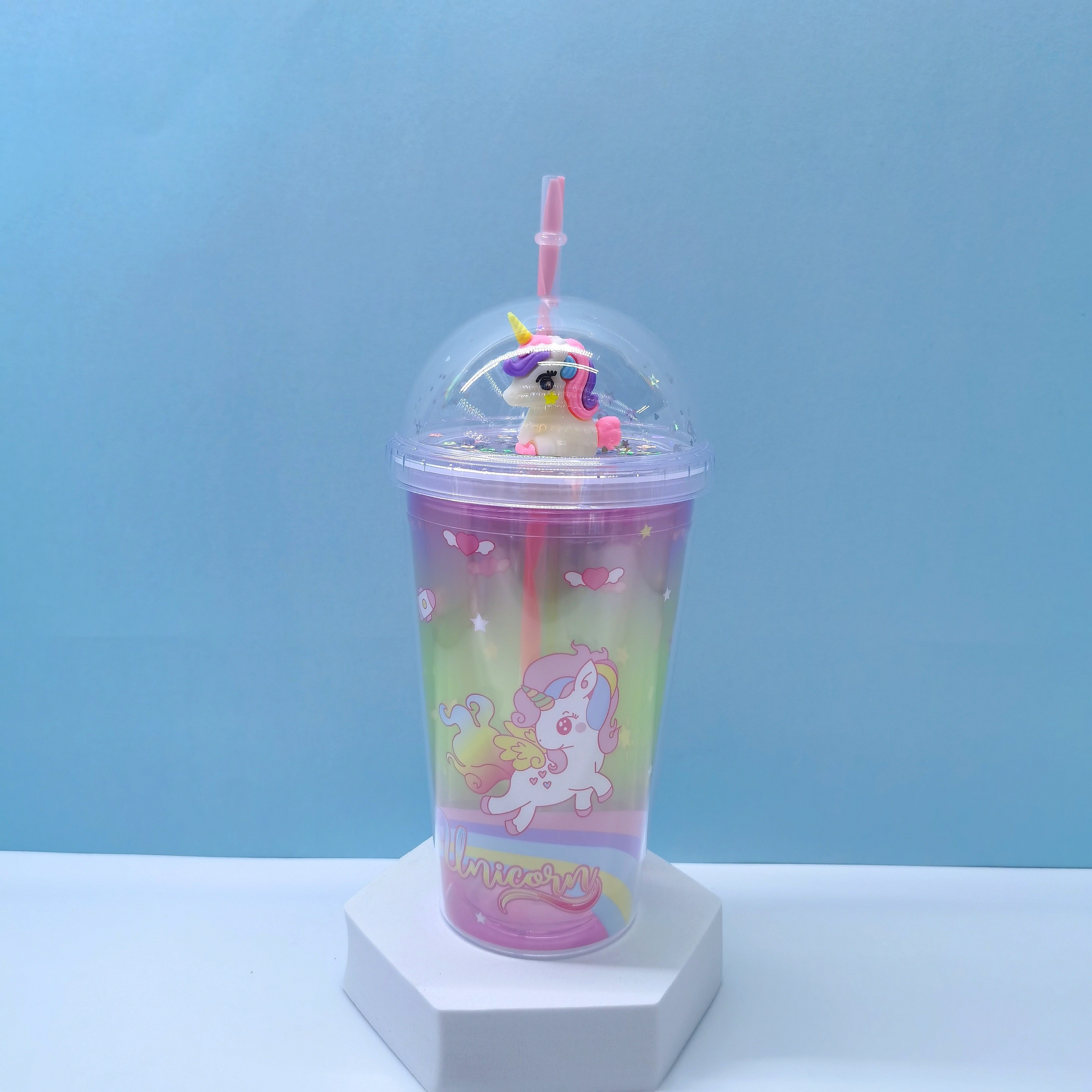 Cute Tumbler With Dome Lid And Straw, Double Walled Plastic Water Bottle,  All You Need Is Love Kawaii Water Cups, Summer Winter Drinkware, Travel  Accessories - Temu