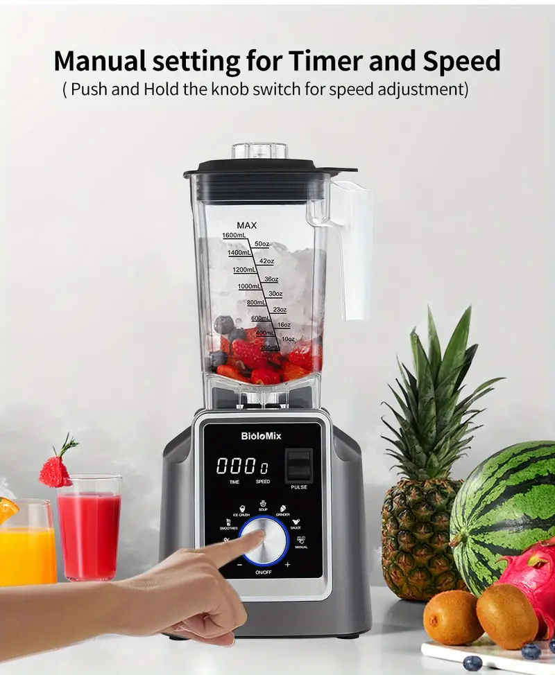 biolomix digital bpa free 2l automatic program professional commercial blender mixer juicer food processor ice smoothies fruit details 5