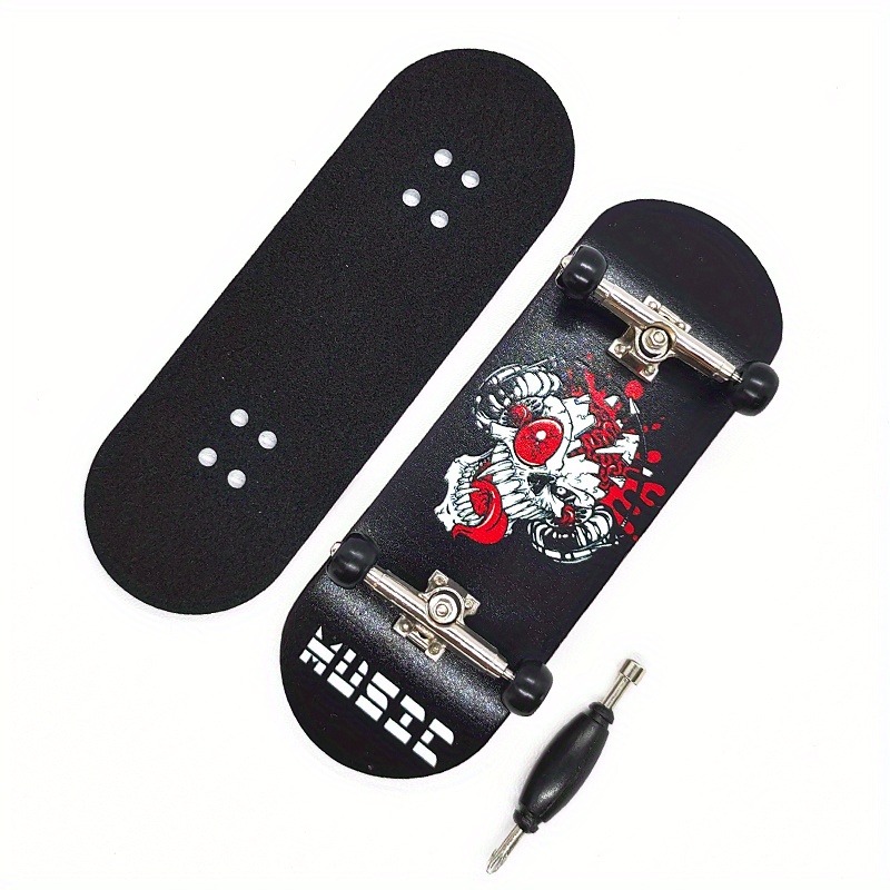 Maple Wooden Fingerboard Mini Skateboard With Black Bearings Bola