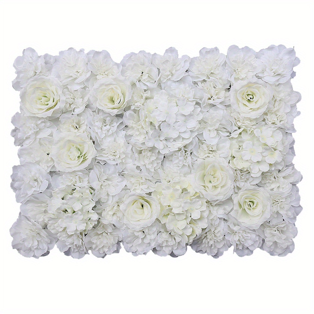 1pc Artificial Flower Wall Panels Flower Wall Mat Silk Rose Flower Wall