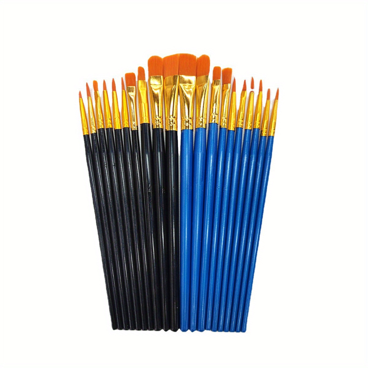 10pcs Professional Paint Brushes Set Different Pointed Tip Nylon