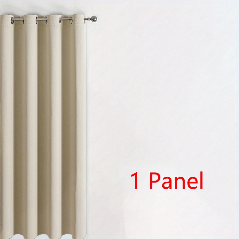 Cortinas aislantes térmicas opacas, 1 panel, beige, 132x160cm/132x213cm