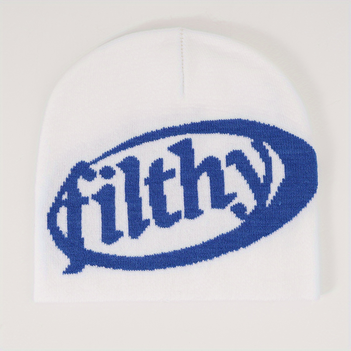 Y2K Candy Knitted Beanie Unisex Letter Jacquard Couple Skull Cap