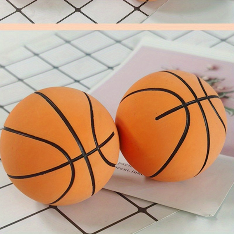 Mini Rubber Basketballs, 4ct