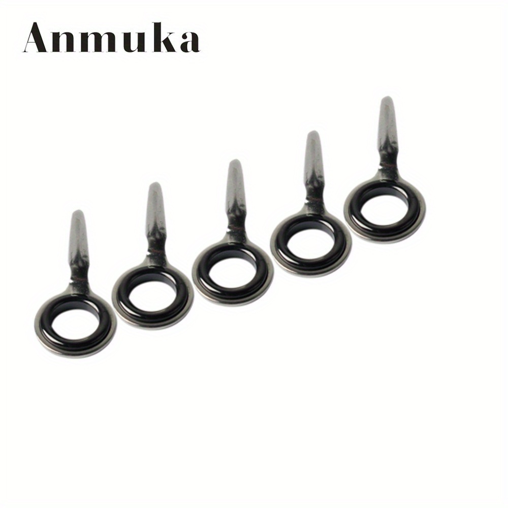 8pcs Stainless Steel Fishing Rod Tip Ring Eye Guide with Ring