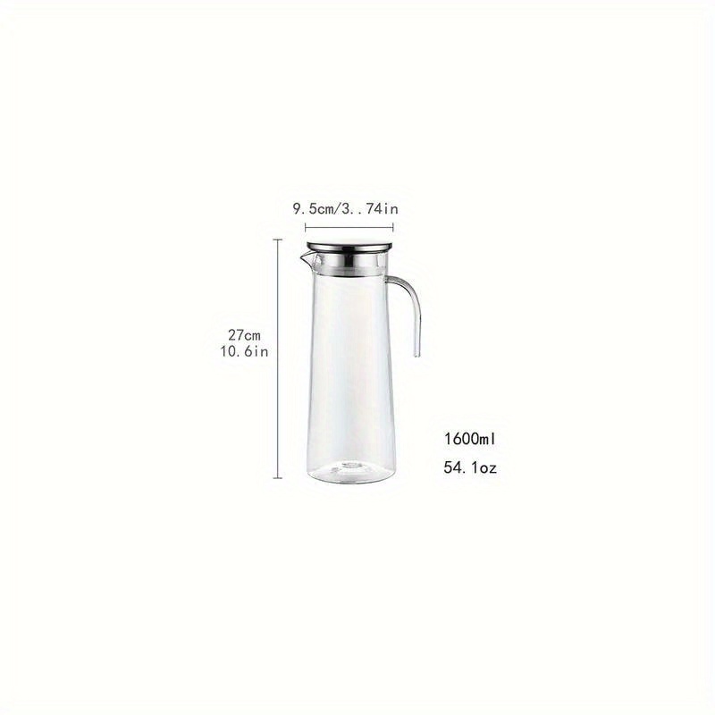 Heavy Duty Pitcher With Stainless Steel Lid Or Wooden Lid - Perfect For  Juice, Beer, Pearl Milk Tea And Summer Drinks - Temu