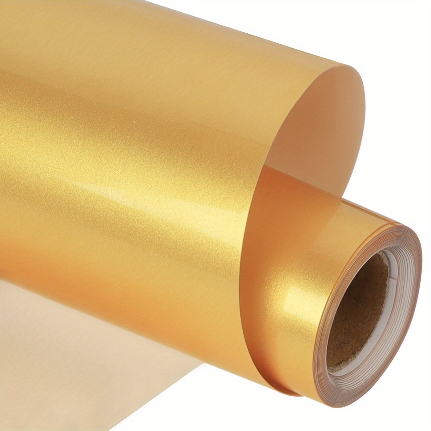  Gold Heat Transfer Vinyl Roll, 12 x 8' Gold HTV Vinyl, Glossy  Adhesive Gold Iron on Vinyl - Easy to Weed & Cut Vinyl HTV for T-Shirt  (Gold, 12 inch x