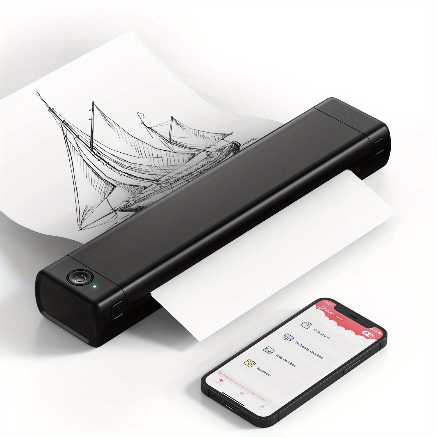 M03 Imprimante Portable - Imprimante Photo Thermique, Impression  Instantanée Noir et Blanc 80 mm, Compatible avec Téléphone et A93 -  Cdiscount Informatique