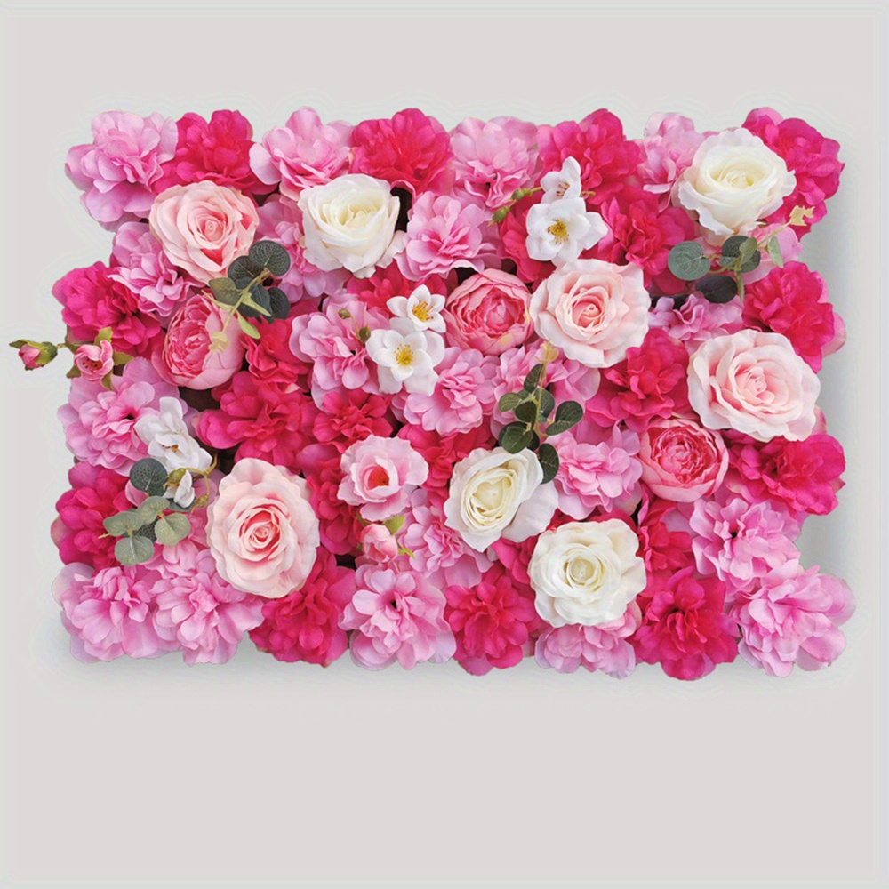 6PCS fiori artificiali pannello a parete 3D fiore sfondo rose finte per la  decorazione esterna della festa nuziale di nozze della festa della parete -  Martha's Cottage