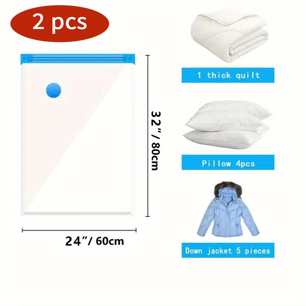 Vacuum Storage Bags, Portable Travel Bag, Clothes Storage Bag, Luggage Packing  Bag, Space Saver Bags For Home Storage, Vacuum Compression Bags For  Clothes, Bedding, And Pillows - Temu