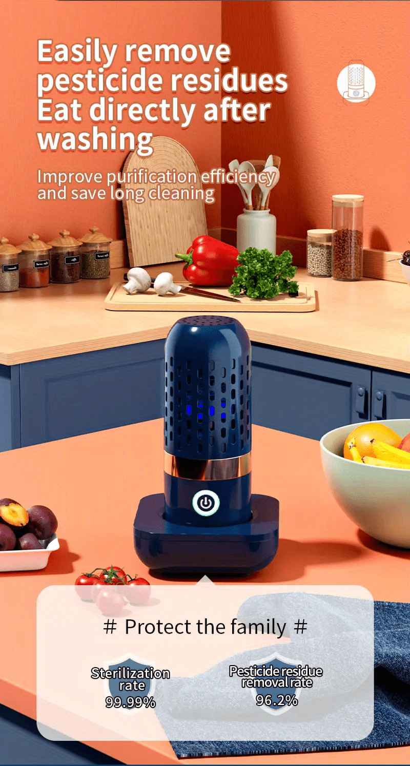 Fruit And Vegetable Cleaning Device High Frequency Vibration - Temu