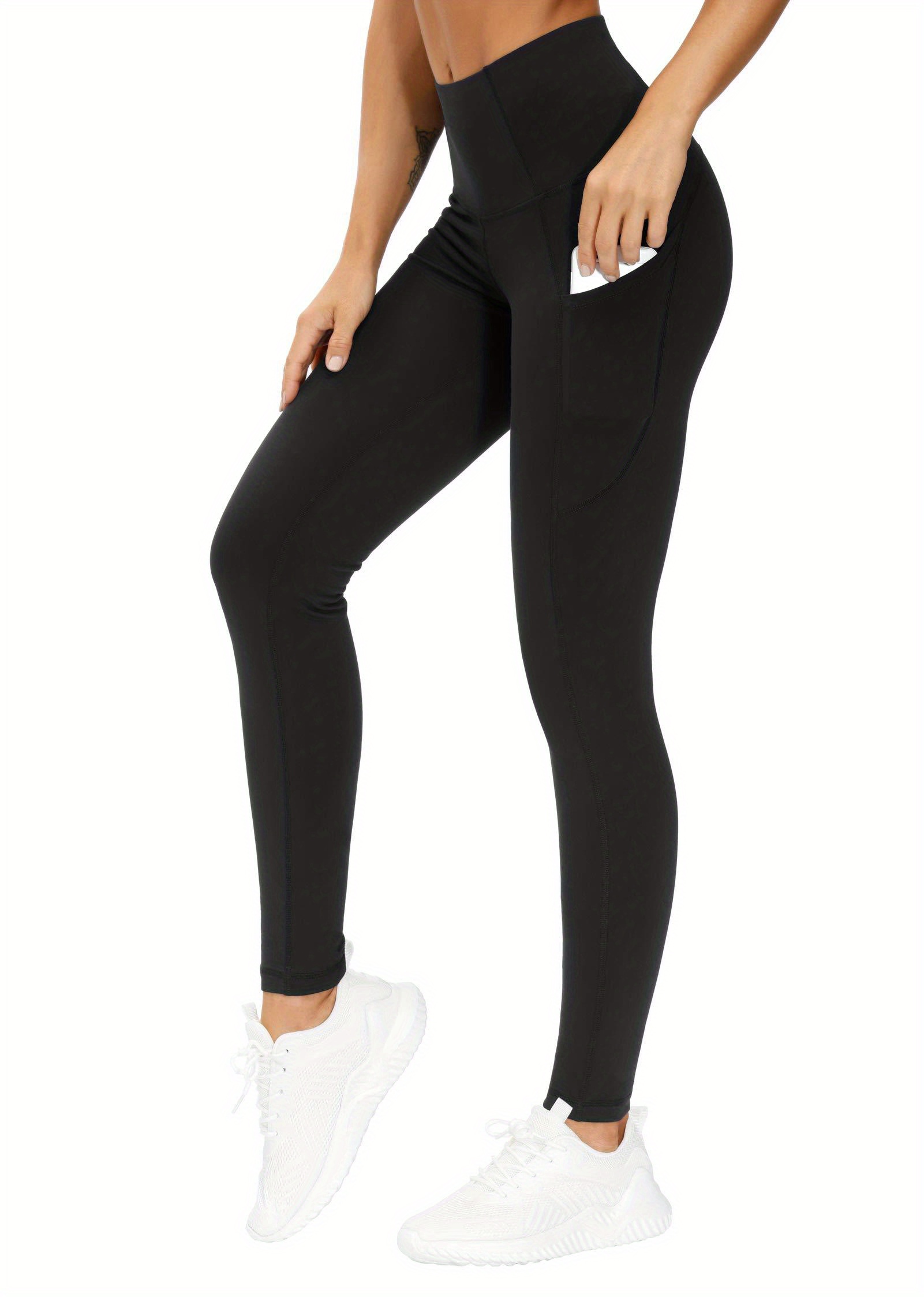 Women's Yoga Pants Tummy Control Butt Lift High Waist Yoga Fitness Gym  Workout Cropped Leggings Print White / Black Black Black White Sports  Activewea