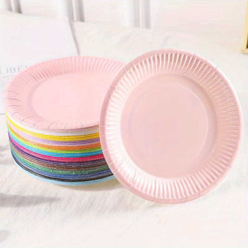 Children's Handmade Diy Colored Paper Plate Paper Plate - Temu