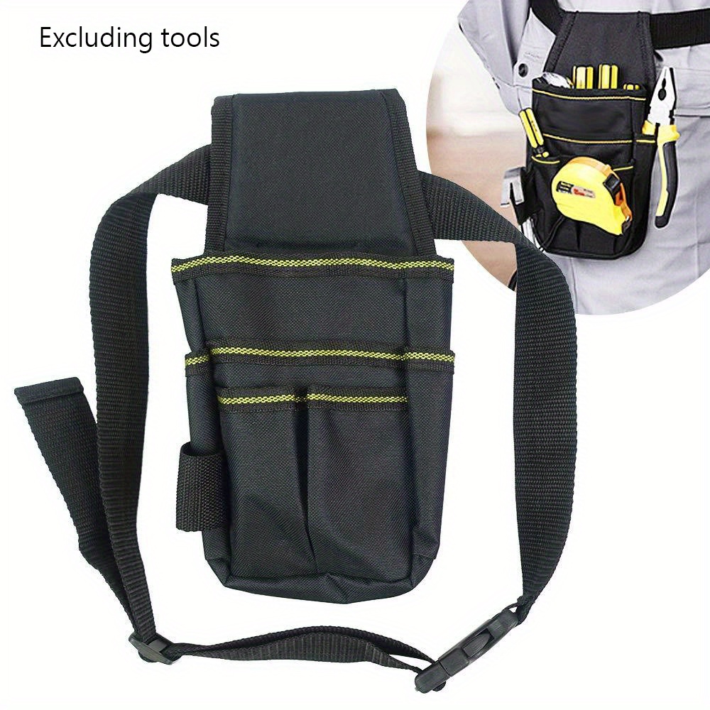 GoFJ Multiple Pockets High Capacity Adjustable Buckle Waist Bag Electrician  Hardware Portable Thickening Tool Belt Pouch Workshop Equipment