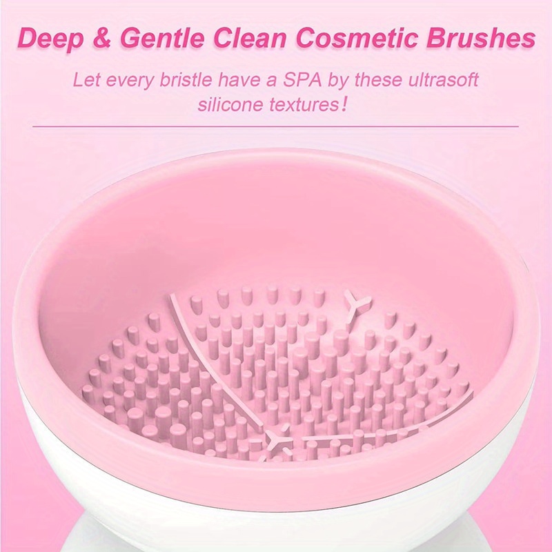 Electric Makeup Brush Cleaner Machine Silicone Brush Cleaner - Temu