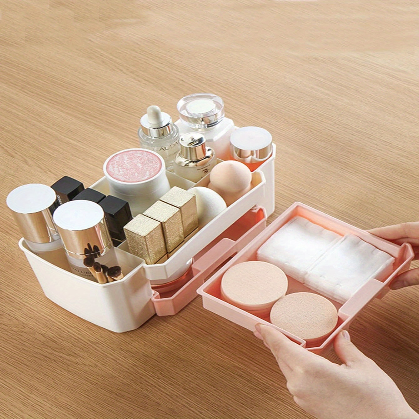 Makeup Organizer Drawers Large Capacity Countertop Organizer Temu
