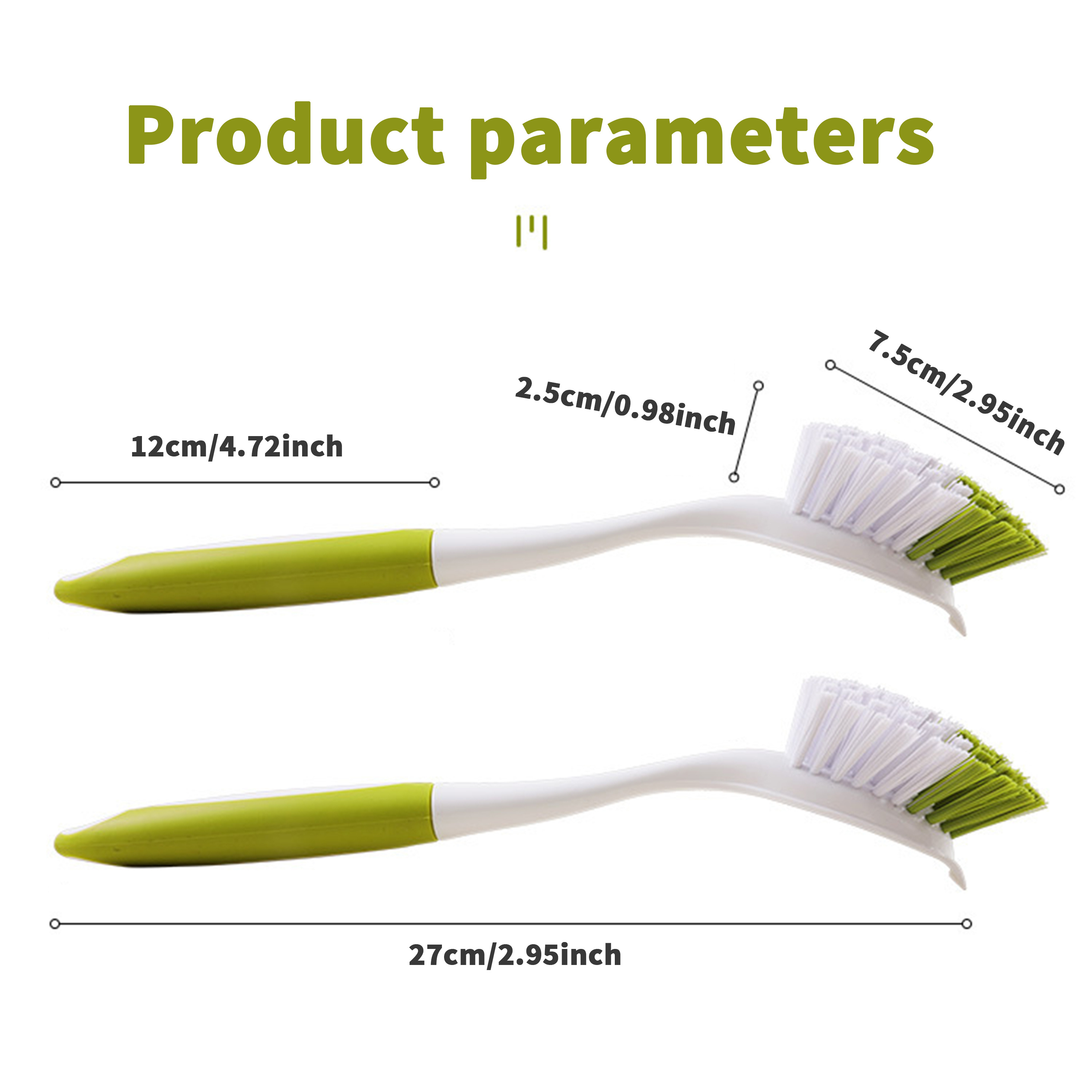 Pot And Dish Brush, Stiff Bristle Dishwashing Brush, Long Handle Cleaning  Brush, Dish Cleaning Brush With Built-in Scraper, For Cleaning Dishes, Pots  And Pans, Kitchen Sink, Green - Temu