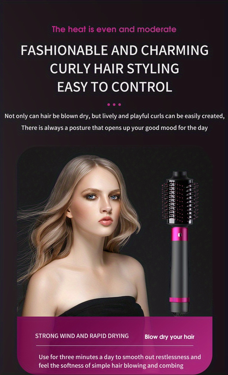 negative ion straight hair comb artifact does not hurt hair dual use straight curling iron multifunctional detachable comb head hair styling hair dryer comb details 11