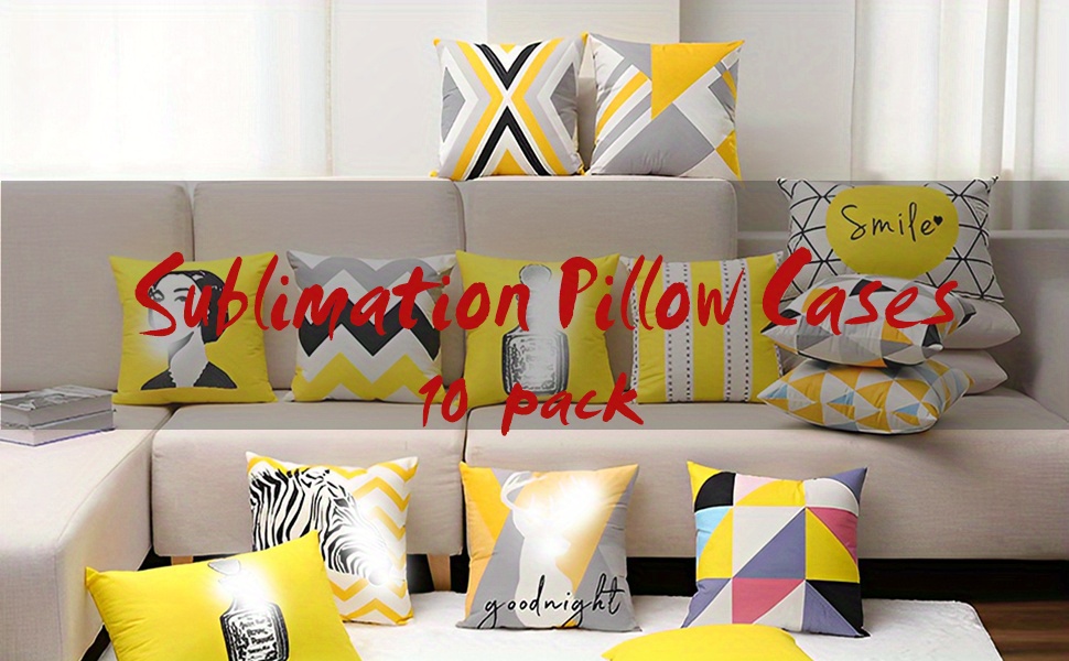 40 Pieces Sublimation Throw Pillow Covers 14 x 14 Inch Polyester Blank  Cushion Covers Heat Transfer Pillow Cases with Invisible Zipper for Heat  Press