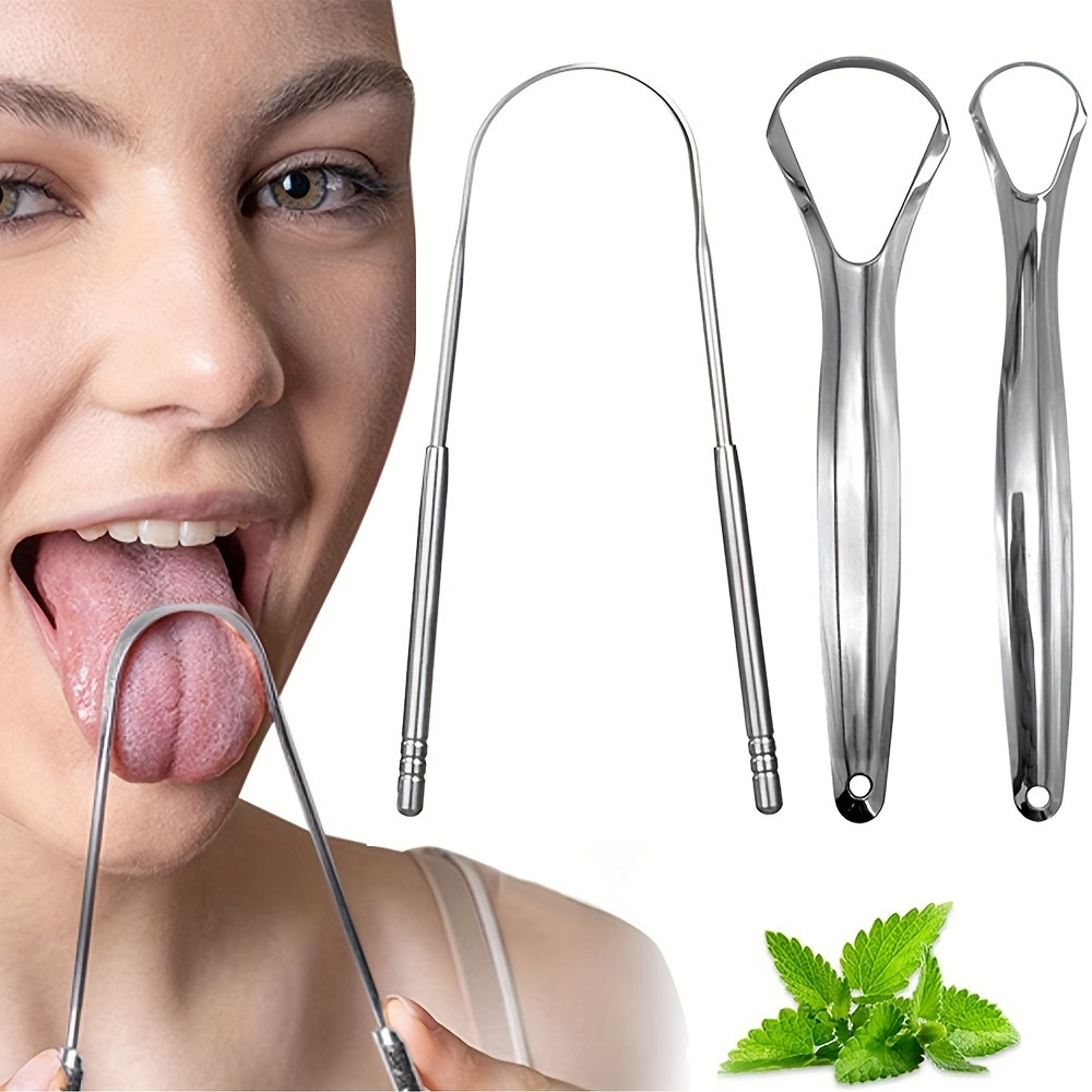 

Stainless Steel U-shaped Tongue Scraper, Tongue Coating Cleaning Scraper, Fights Bad Breath, Remove Stains From Tongue Coating, Portable Packaging, Suitable For Both Men And Women