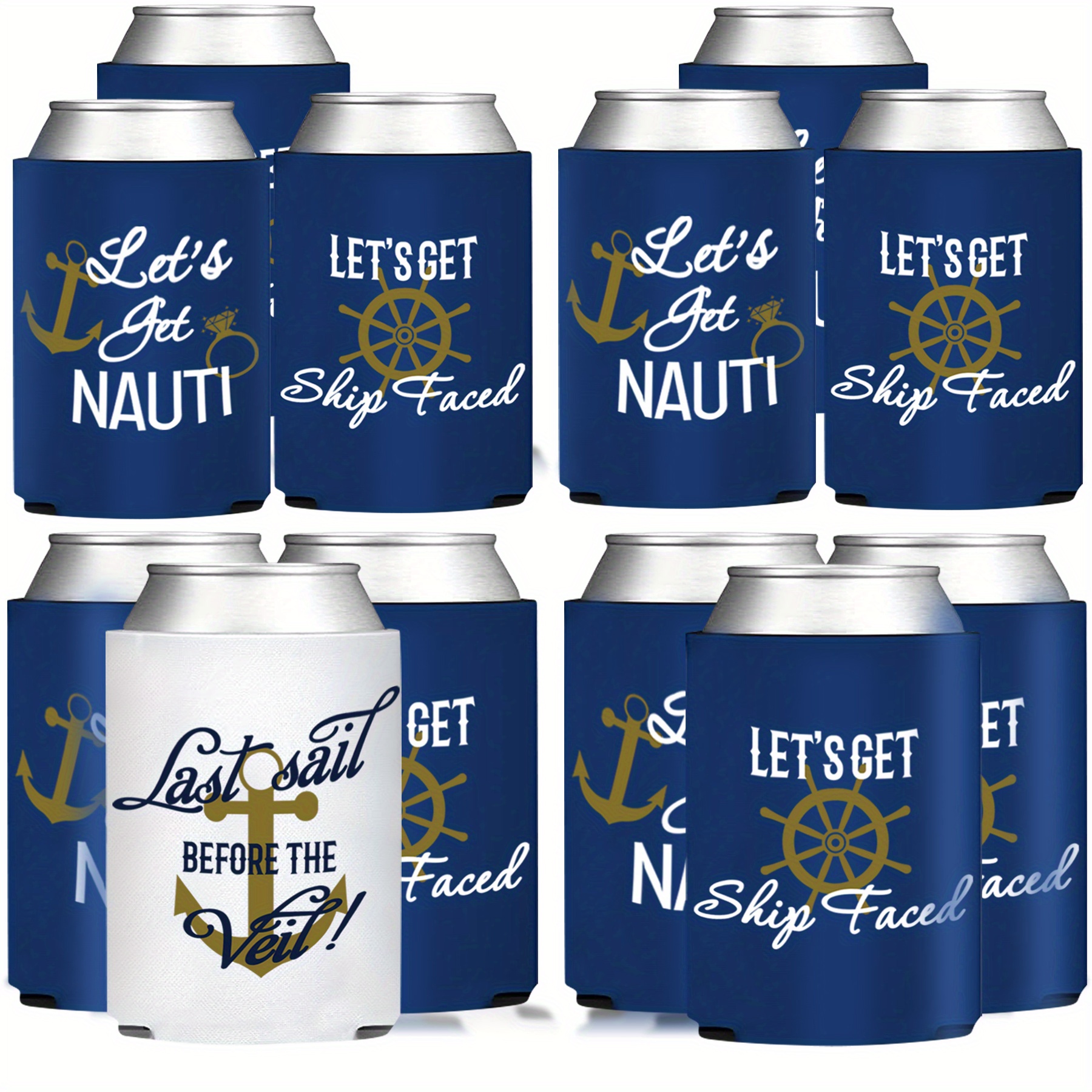 Navy Blue Lets Get Nauti Nautical or Bride Beer - Temu
