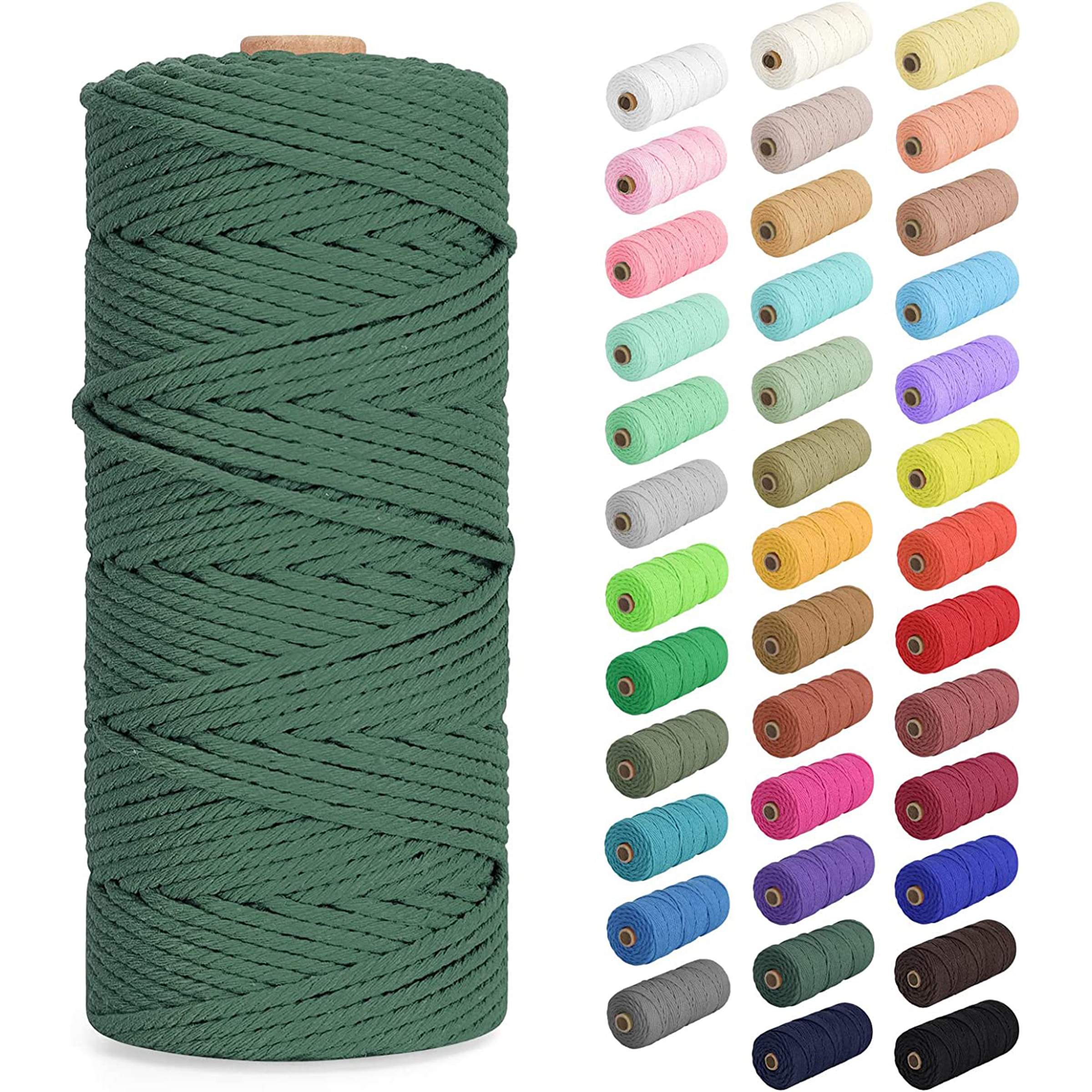Natural Color Macrame Cord X 109yards Cotton Craft Cord Wall - Temu