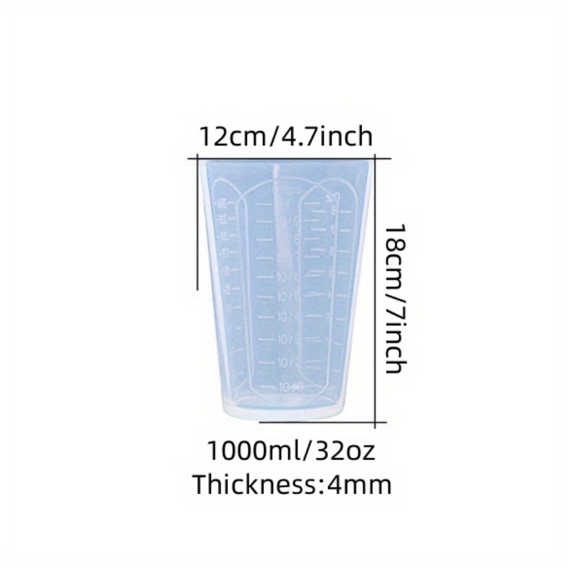 Upgraded Thickened Silicone Measuring Cup With Measurements - Temu