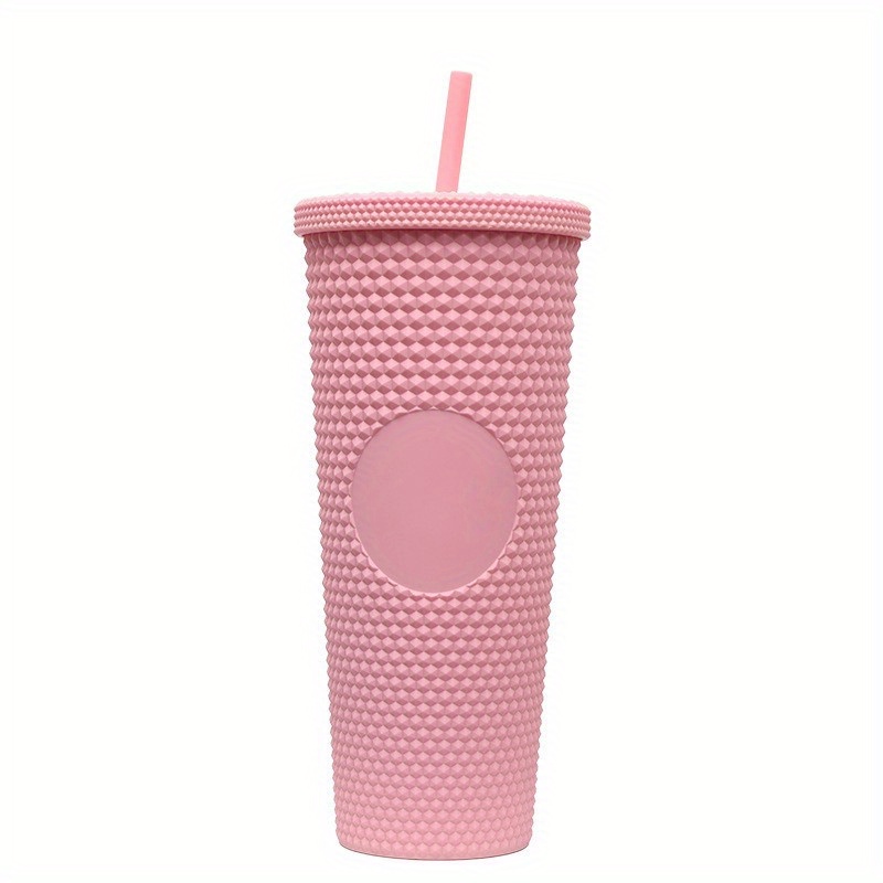 Simple Modern Double Wall Plastic Matte Studded Tumbler with Lid