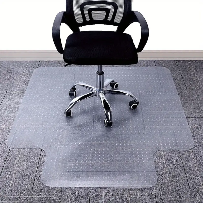 AiBOB Chair Mat for Low Pile Carpet, Flat Without Curling, 48 x 36 Inches Office Carpeted Floor Mats for Computer Desk, Clear