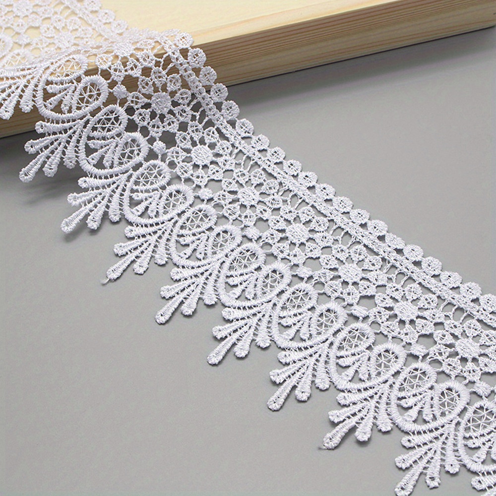 3-yard Non-stretch Embroidered Lace Trim, For Curtains, Tablecloths, Slippers, Bridal Attire Accessories, Diy Sewing Crafts