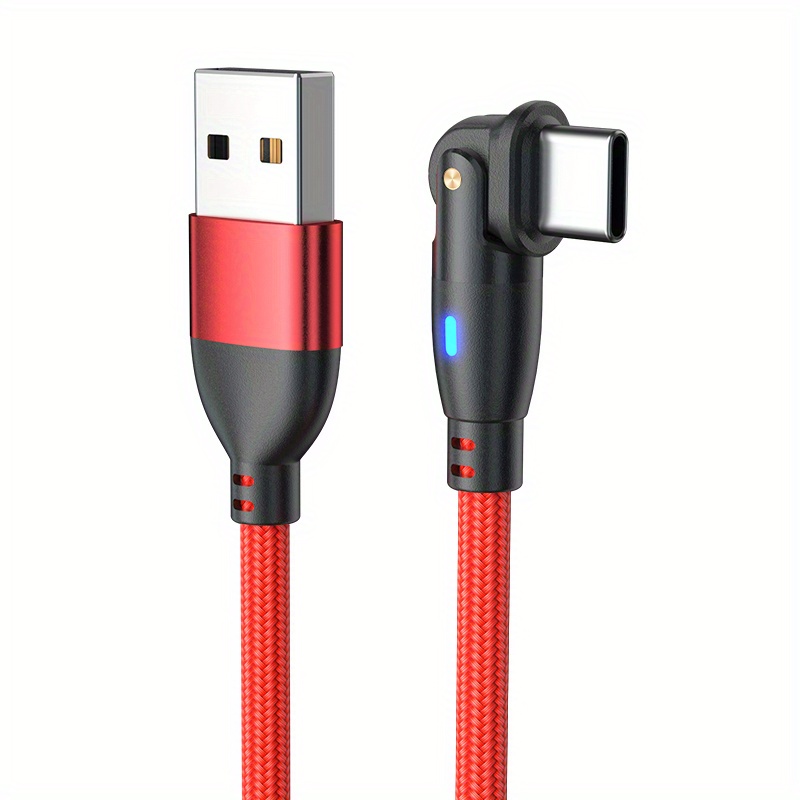 unique 180 degree rotating design a usb c cable fast 1 6ft red 0