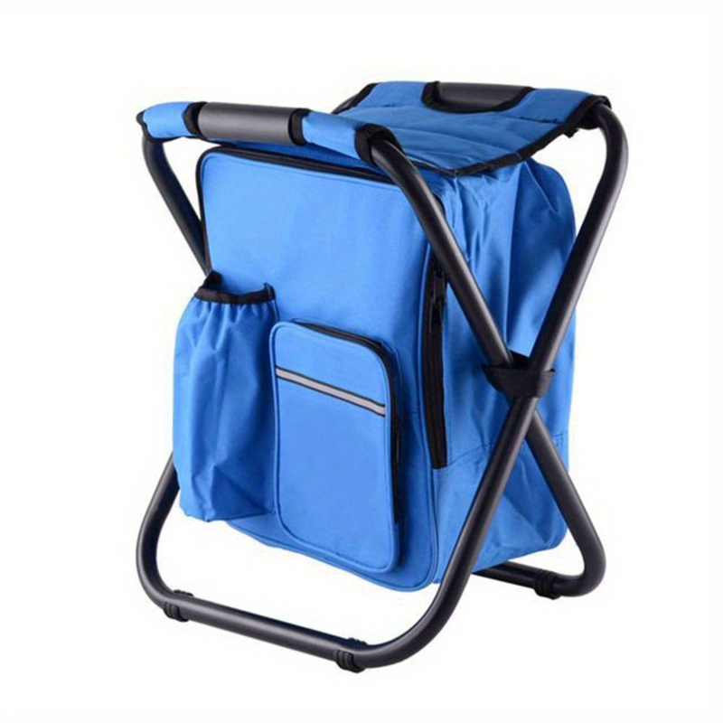 Folding Camping Chair Fishing Tackle Bag with Seat Heavy Duty Backpack  Chair Rucksack Seat Bag Fishing Stool