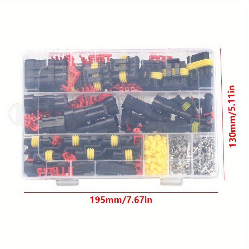 352pcs 1 2 3 4 Pin Spina Kit Connettori Impermeabili, Connettore Rapido Per  Cavi Elettrici Automobilistici Per Auto Marine