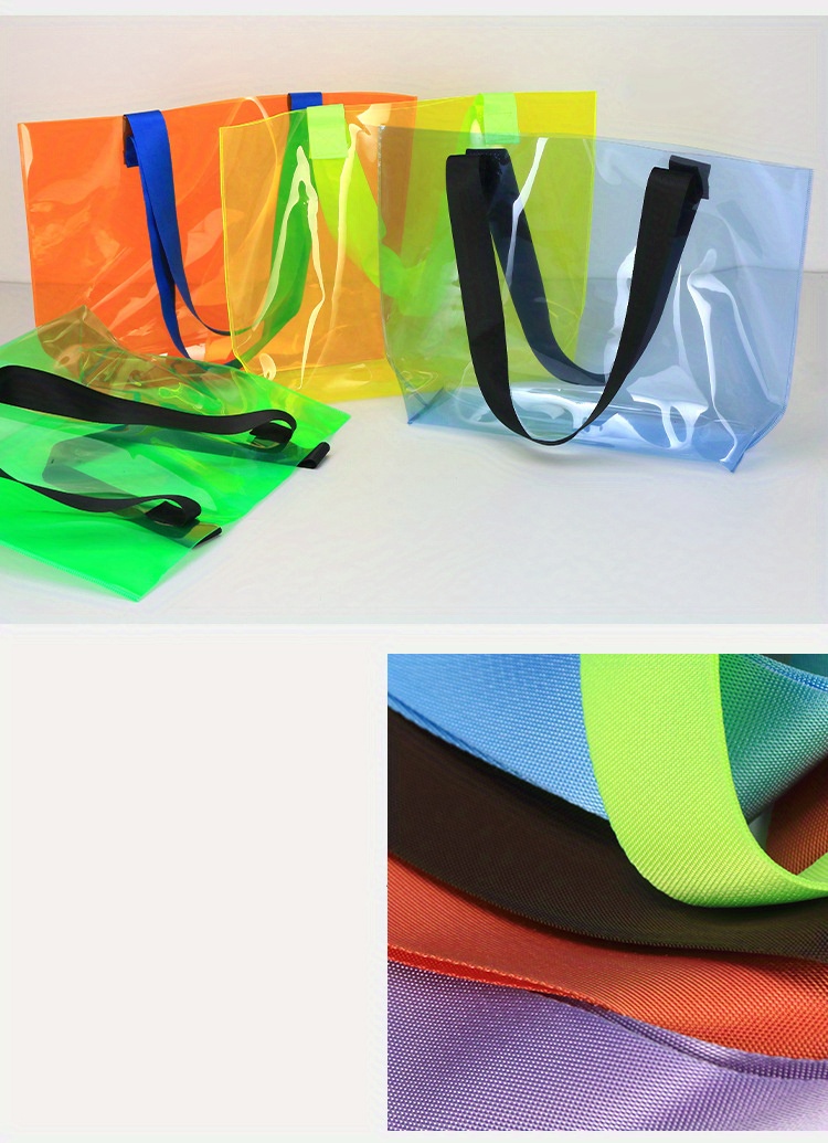 Laser Pvc Tote Bag Clothing Store Shopping Bag Promotion Temu