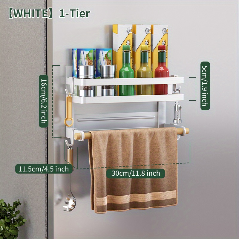 1pc Simple Kitchen Refrigerator Magnetic Paper Towel Holder Rack