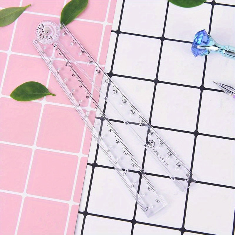 1pc Folding Acrylic Ruler - Office Supplies!