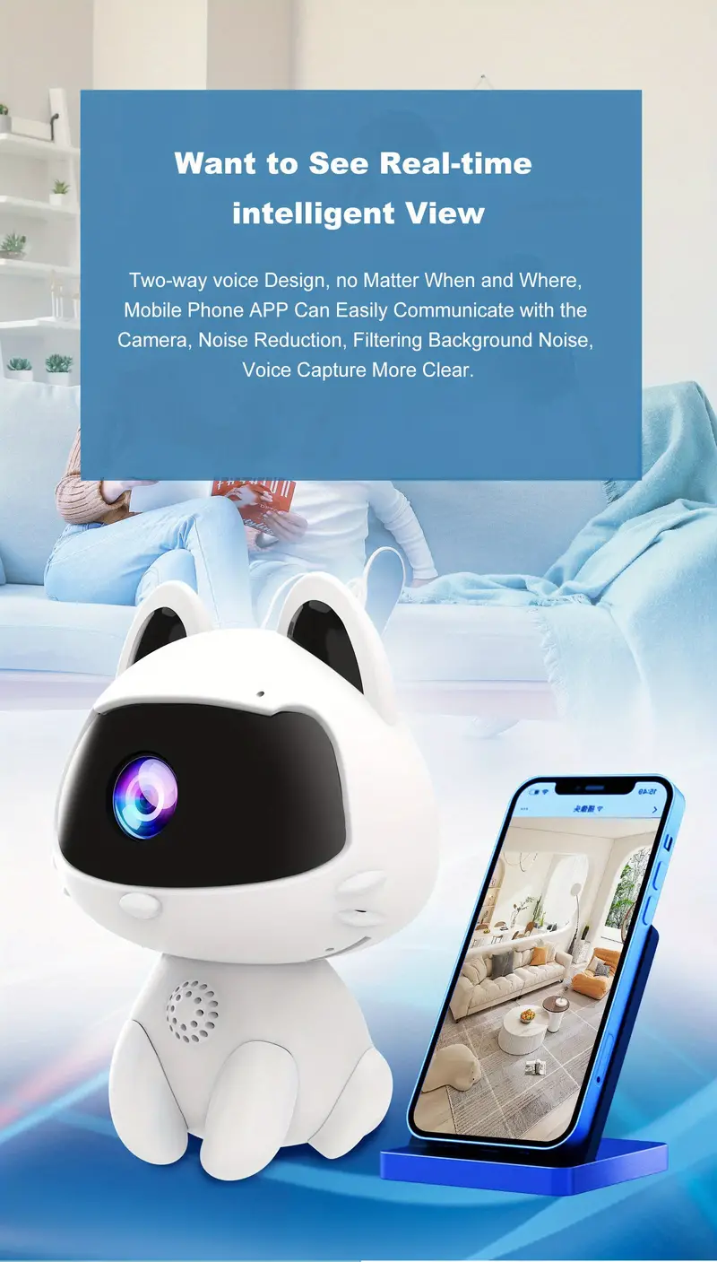 wireless home security ip camera motion detection smart indoor 1080p night vision wifi camera 2 4g wifi alarm push two way audio ip camera baby monitor with motion sensor and smart phone viewing app v380pro details 2