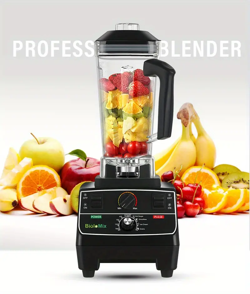 bpa free 2l jar 2200w professional smart timer pre programed blender mixer juicer food processor ice smoothies crusher details 2